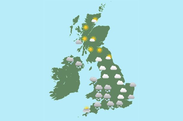 weather map of the UK january 2018