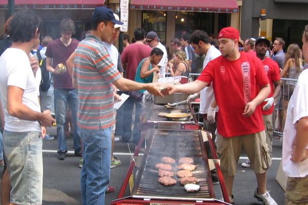 food festival serving BBq