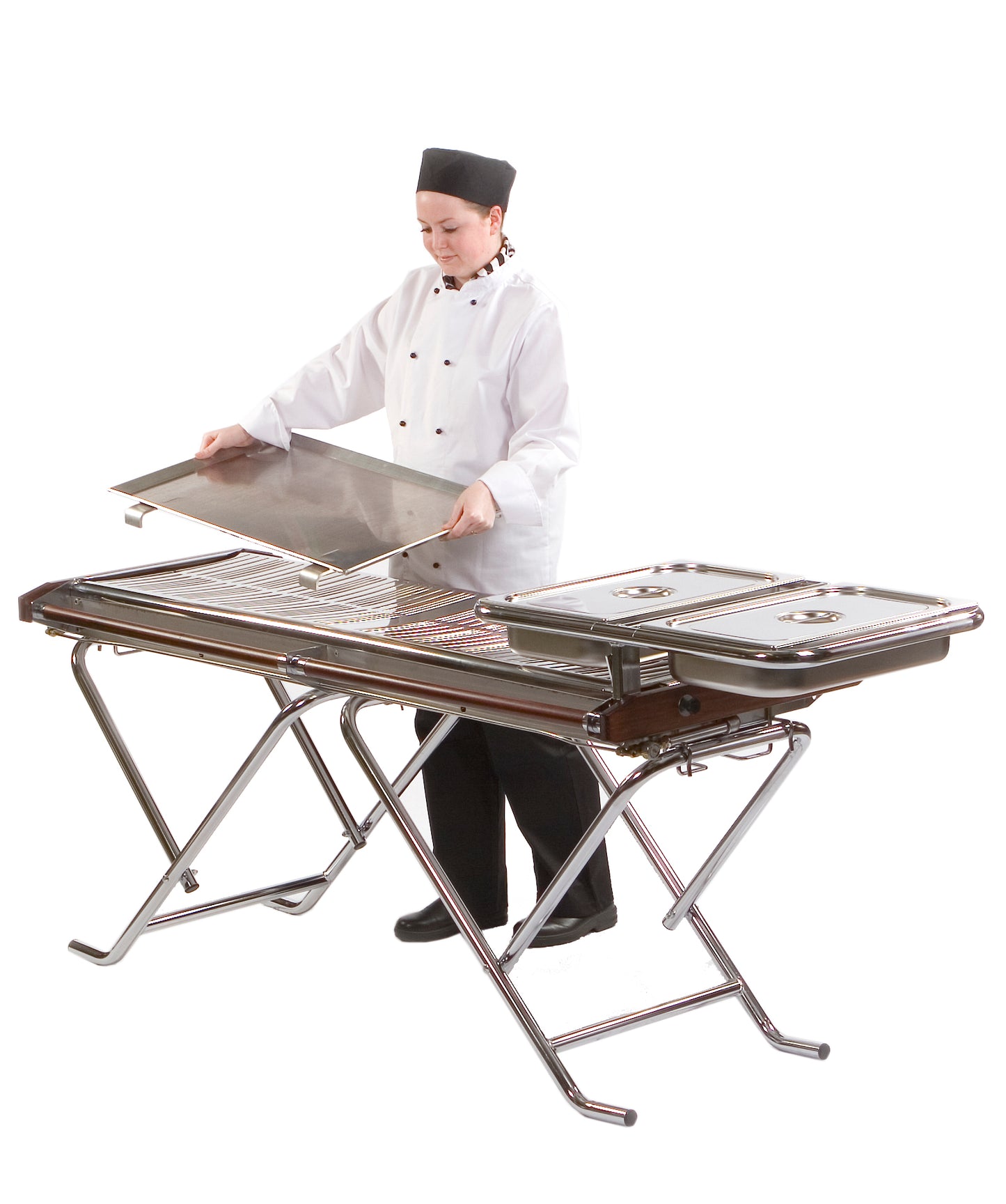 Cinders TG160 BBQ with griddle and double pan support