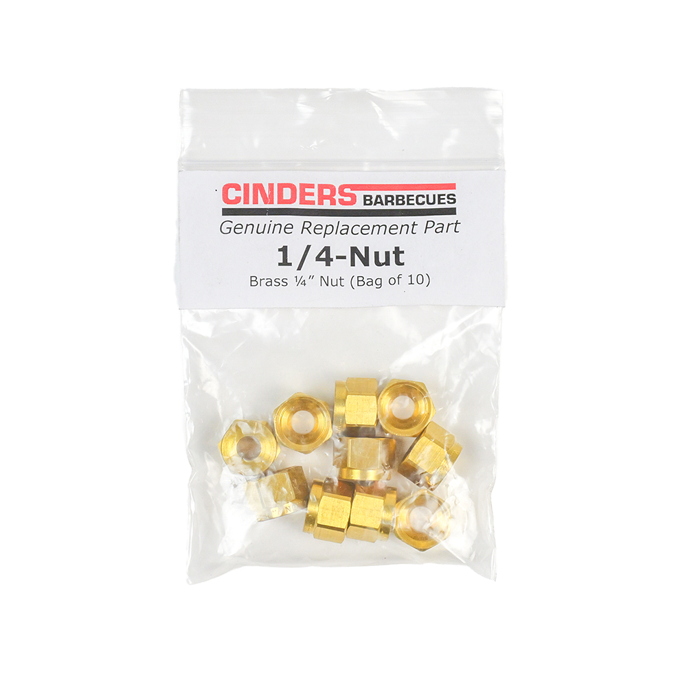 ¼” Brass Nut (Bag of 10)