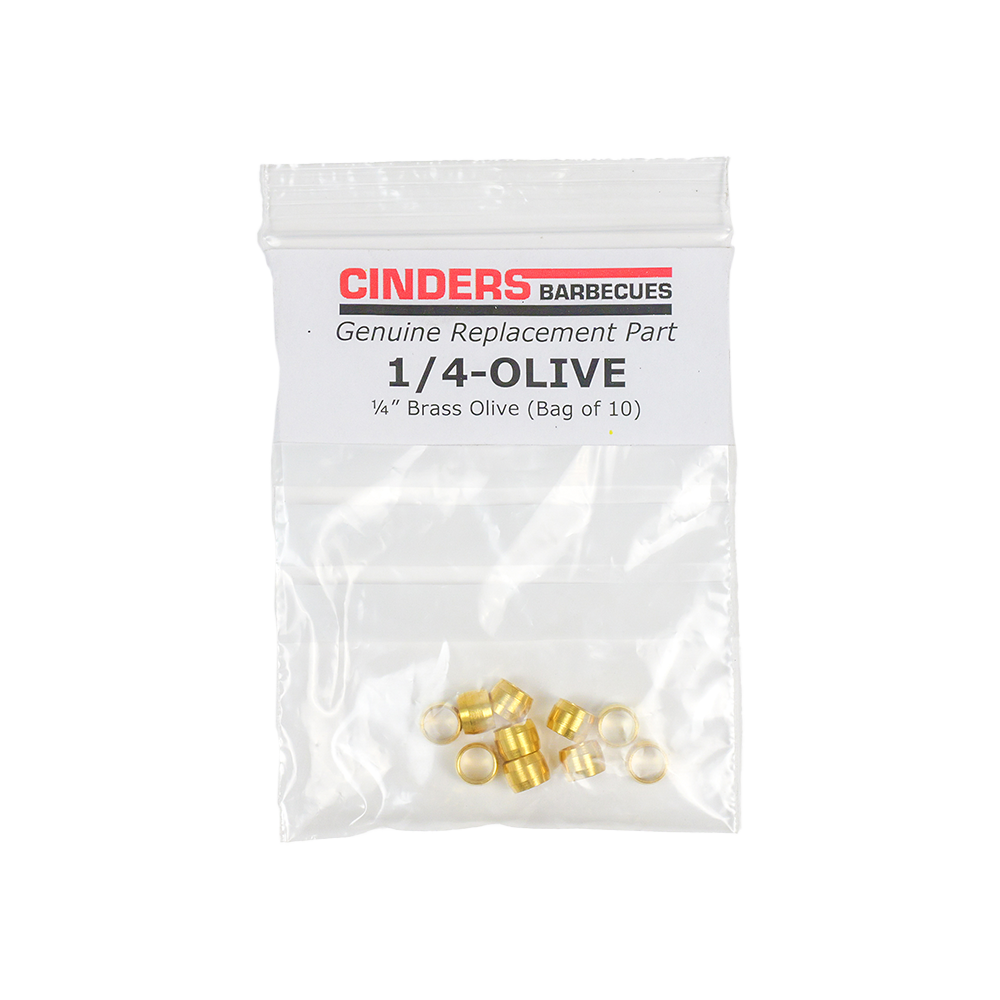 ¼” Brass Olive (Bag of 10)