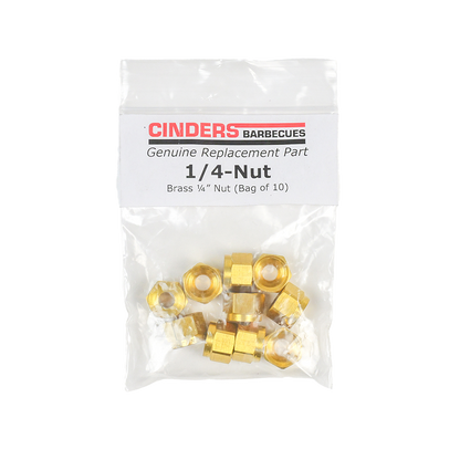 ¼” Brass Nut (Bag of 10)