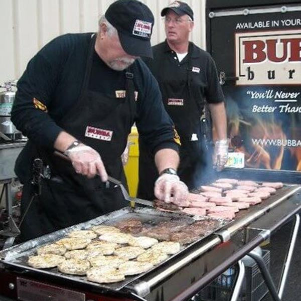 Close-up of Cinders BBQ grill in use outdoors