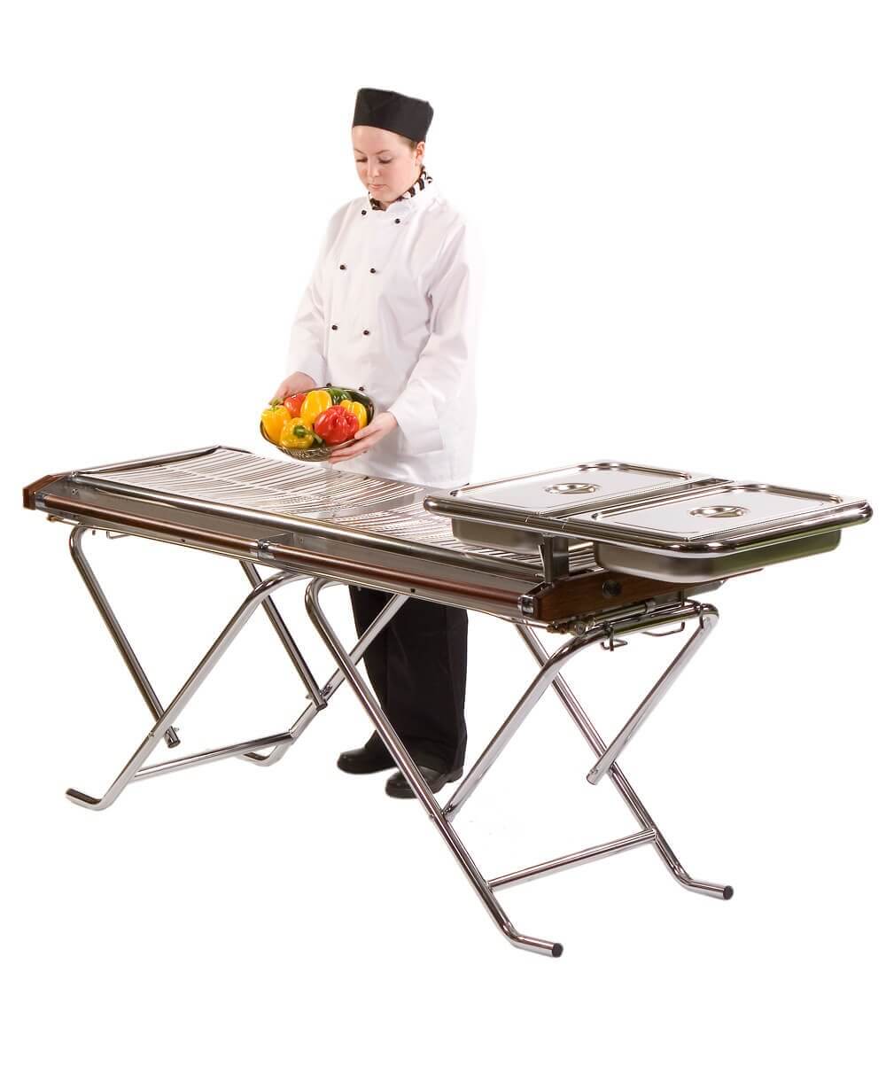 Caterer using Cinders BBQ with pan support