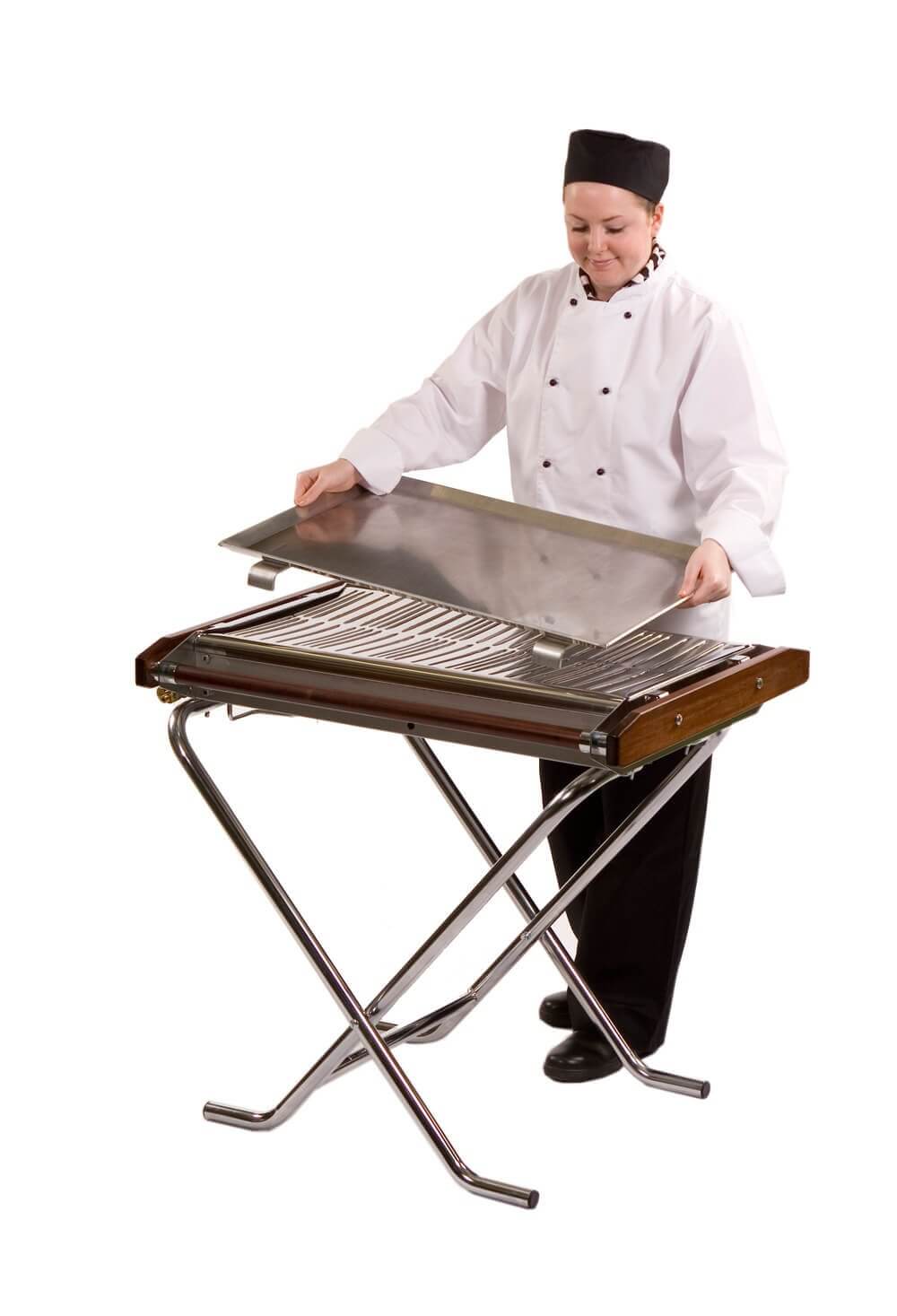 Cinders Cavalier BBQ with griddle attachment